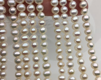 AAA 5-5.5mm white potato freshwater pearls,5mm white seed pearl,Wedding Bracelet Beach Wedding Bride Mother of,CR5-3A-3