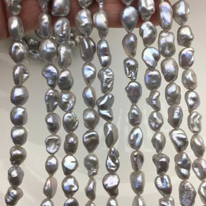 AAA 8-9mm gray keshi Freshwater Pearl,DIY Loose Freshwater Pearl,ZS-200-91
