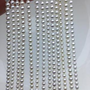 AAA 3.5-4mm white round freshwater pearls, seed pearl,white pearl,full strand,round pearl strands,pearl wholesale,RP3-3AY-GJ-2