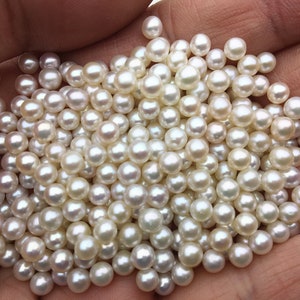 10pcs AAA 4-4.5mm seed near round freshwater akoya pearl bead,white freshwater round loose pearl wholesale,tiny pearl supply,RP4-3A-7