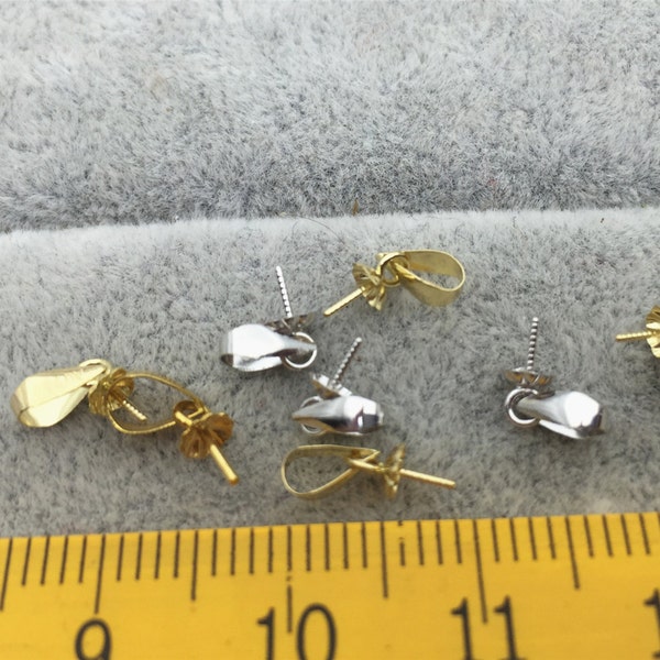 18k white gold pendant hook, 18k yellow gold , for pendant,DIY,wholesale,ASG-Pd-001