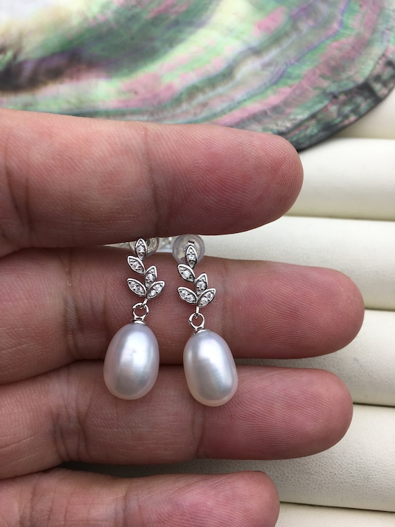 Orecchini In Argento Sterling 925 Con Perla – Gioielli Fatti A Mano In Scatola Regalo
