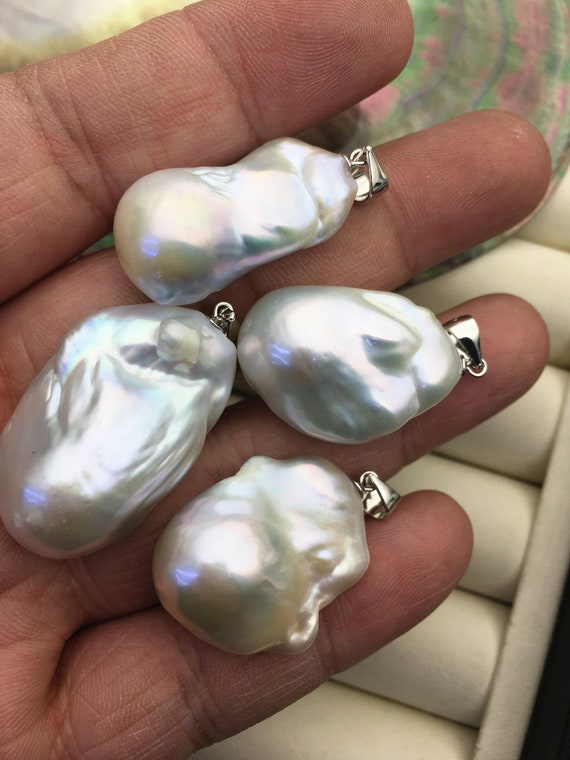 Coppia Barocca APC Di Perle Dei Mari Del Sud Provenienti Dall - Foto 6