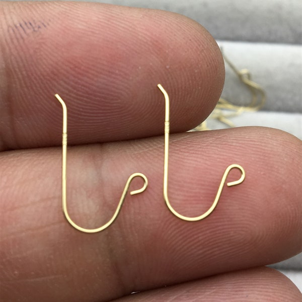 AAA 18k yellow solid gold dangle hook,for make dangle earrings,diy,wholesale,ASG-ER-006