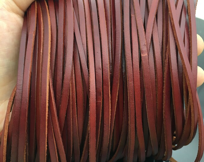 5mmx2mm Flat Crazyhorse Oil Leather Cordsoft Leatherselect Etsy