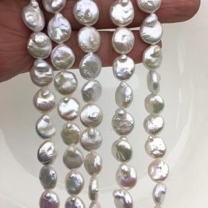 AA 10-11mm White Coin freshwater pearls,diy bead,flat round pearl bead,COIN12-2A-2-29