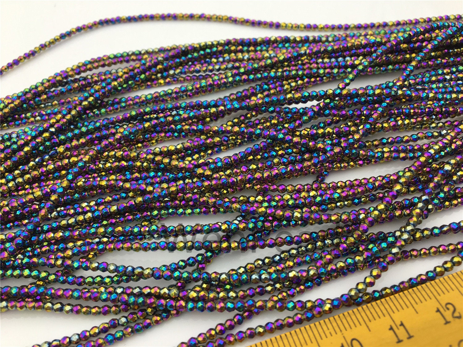 Perline Di Emate Di Colore Arcobaleno Di Pietra Naturale - Foto 5