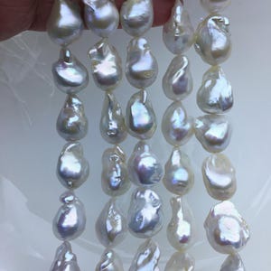 15.5'' AA+ 13-16mm White flame ball freshwater pearl,FL15-2A-5-15