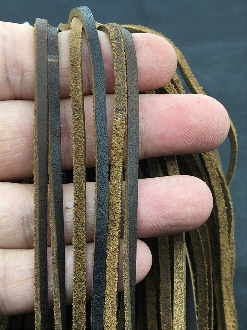 3mmx2mm Flat crazyhorse Oil Leather CordSoft LeatherSelect Etsy