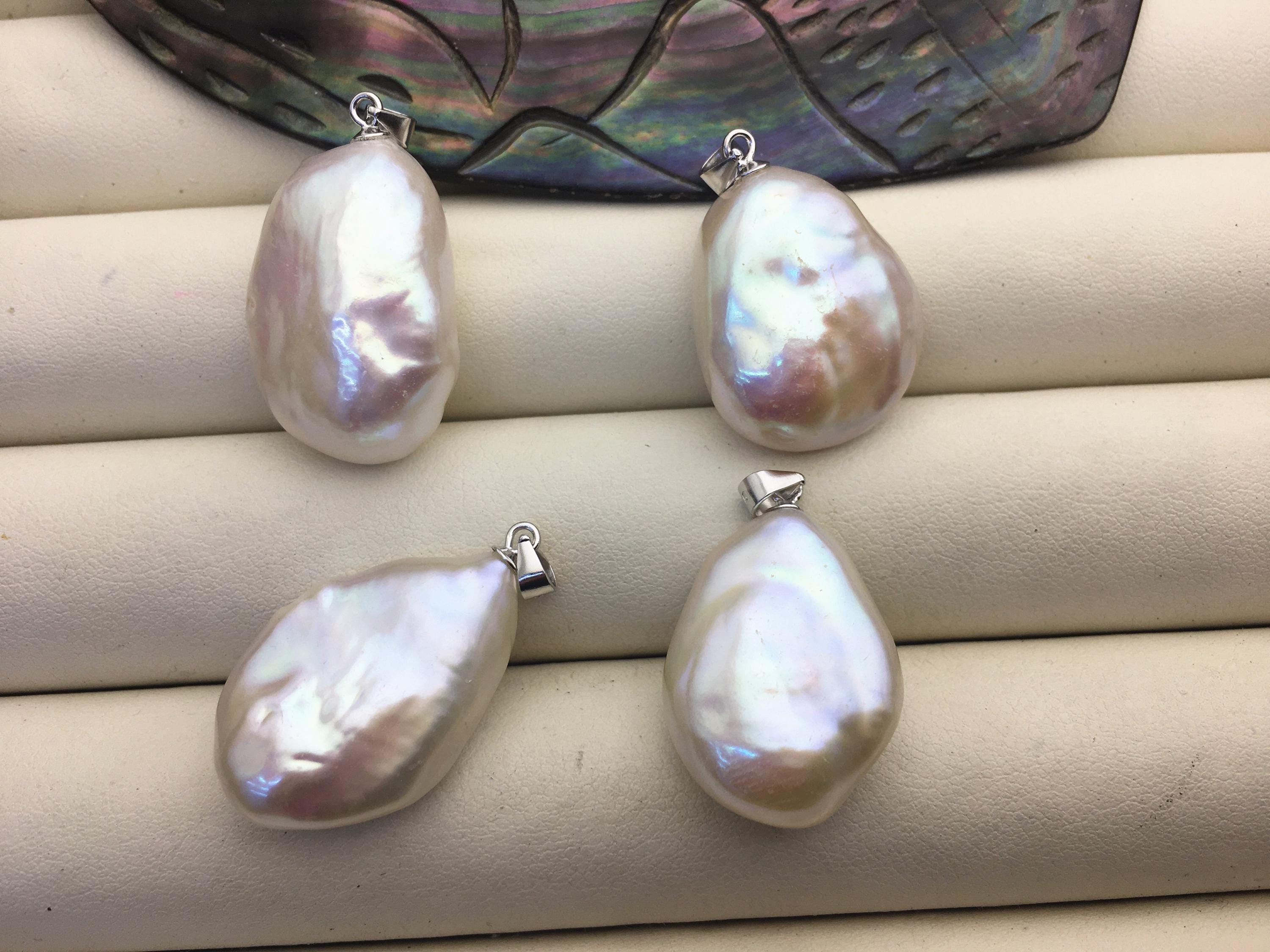 Large south sea silver pearl necklace - Etsy 日本