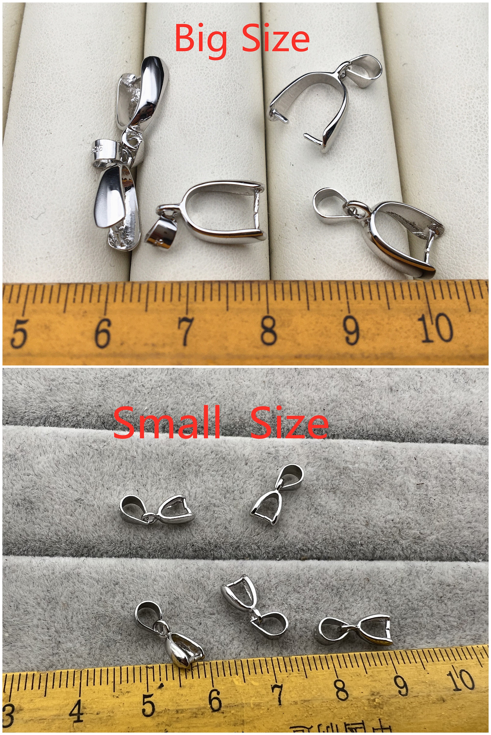 5pcs S925 Sterling Silver Pendant Hook for Pendantfor 