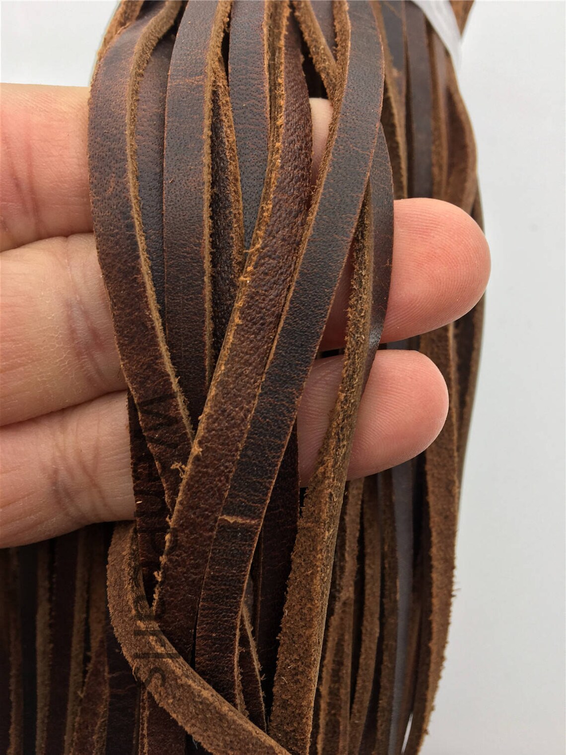 5mmx2mm Flat Crazyhorse Oil Leather Cordsoft Leatherselect Etsy