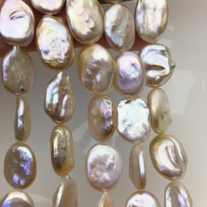 AA+ 14-17mm orange ellipse freshwater pearls,diy bead,flat block pearl bead,ZS-103-38