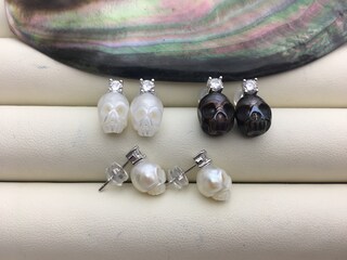 Orecchini A Ganci In Argento Placcato Con Granato Rosso Naturale E Perla Bianca - Fatti A Mano, Nichel-Free, Ideali Per Regalo