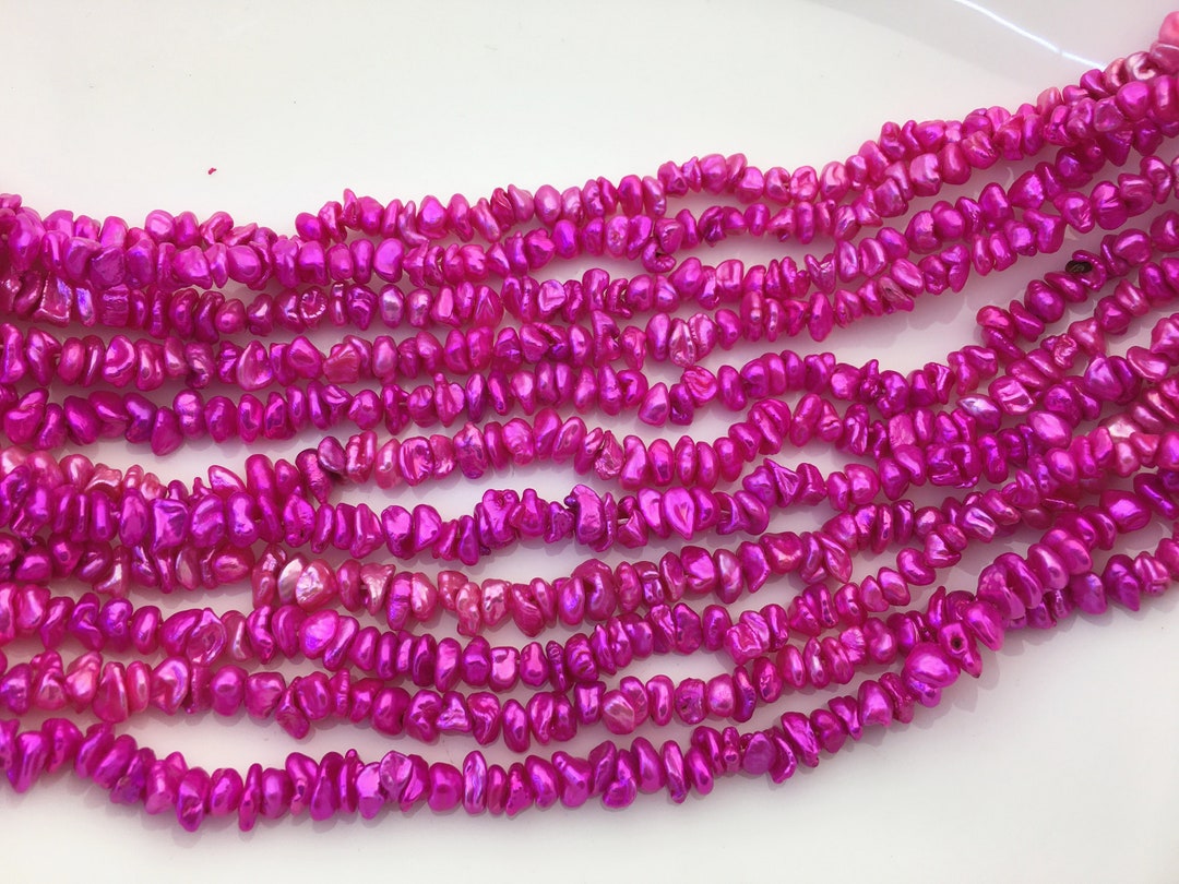 AA+ 5-6mm Red Keshi Pearls,center Drilled,zs-128-39 - Etsy