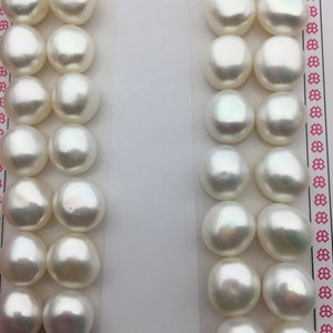 Rare!AAA 10.5-11mm White baroque button freshwater pearls,white nugget pearl pairs,pearl earring,pearl stud,BTN10-3A-2