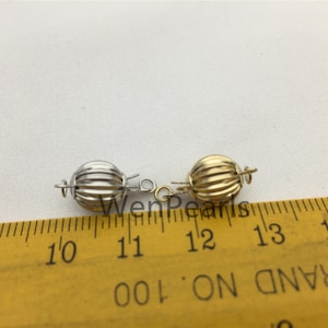 14K Solid Gold Corrugated Bead Safety Clasp,Select Size,wholesale price,ASG-CL-004 image 3