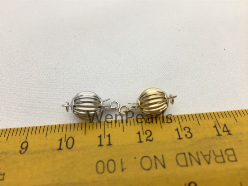 14K Solid Gold Corrugated Bead Safety Clasp,Select Size,wholesale price,ASG-CL-004 image 3