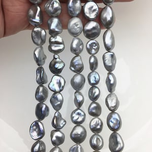 AA+ 10-11mm gray Keshi Freshwater Pearls,ZS-200-41