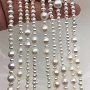 62&#39;&#39; 4mm/8mm AA+ white freshwater pearl Long Necklace,NPN1-028