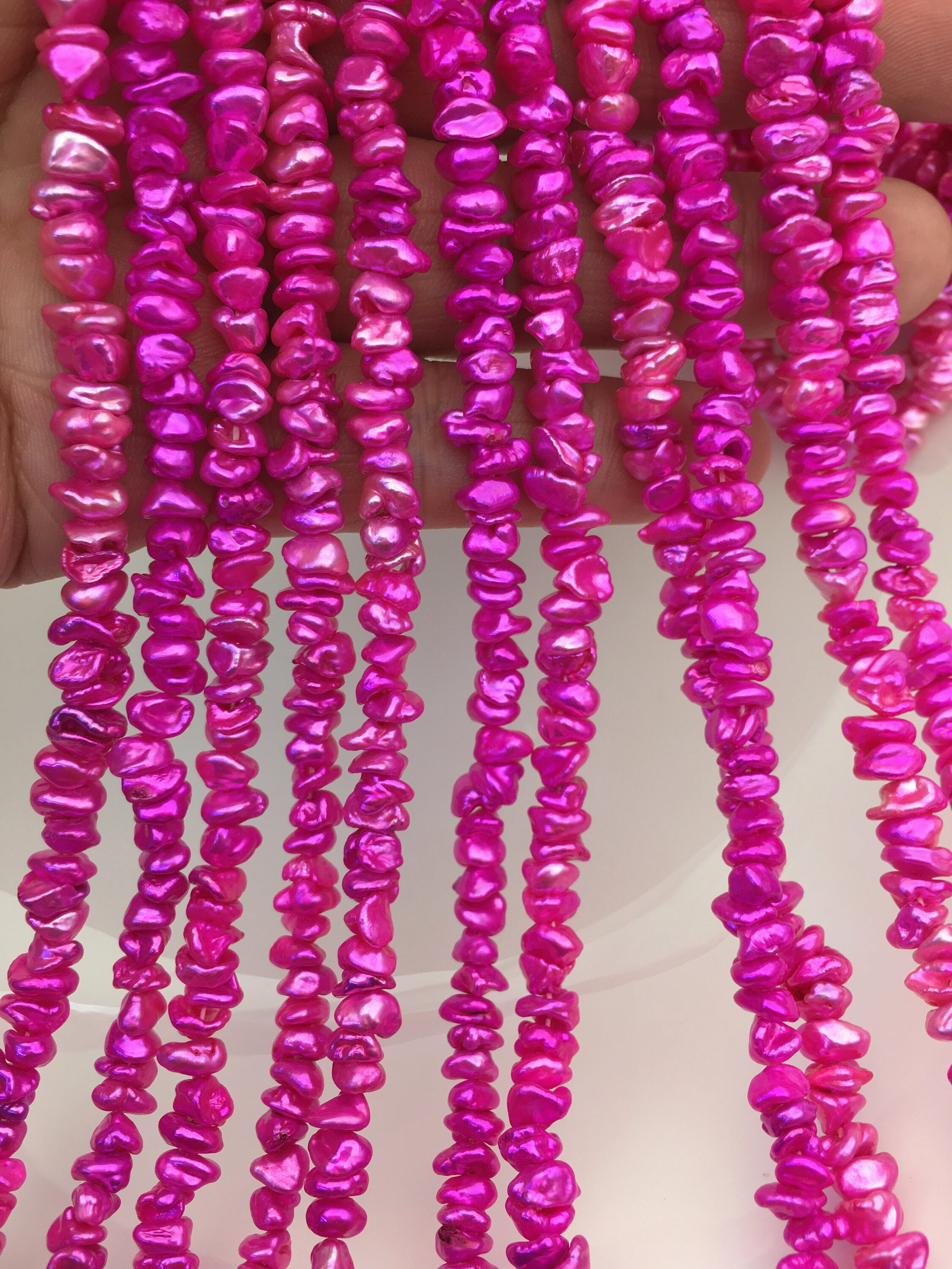 AA+ 5-6mm Red Keshi Pearls,center Drilled,zs-128-39 - Etsy