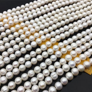 High Luster AA+ 11-12mm white near round freshwater pearls,loose pearl beads,pearl necklace DIY jewelry material,RP11-2A-4