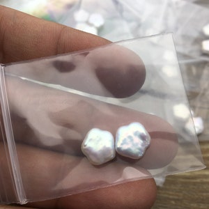 AAA 8/9/10/11mm White Plum blossom Freshwater Pearl  loose Beads Pair,wholesale,ZS-103-27