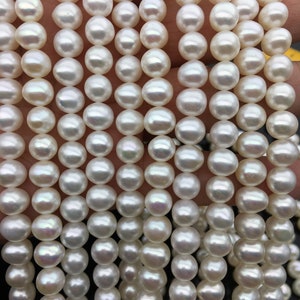 AA+ 8-8.5mm white potato freshwater pearls,CR8-3A-9