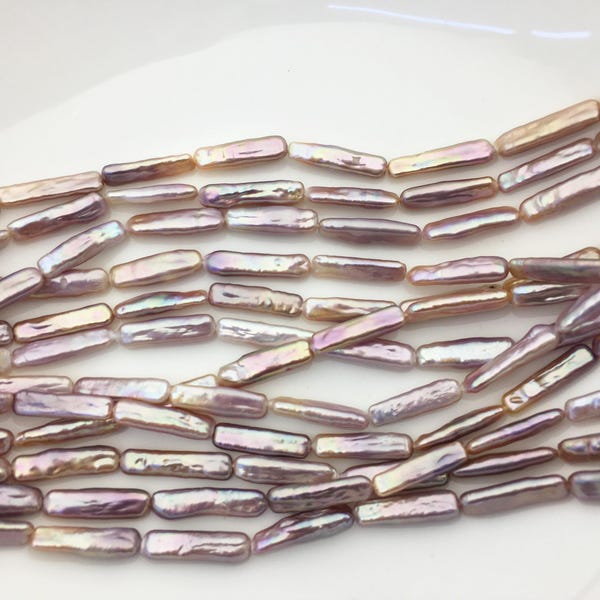 15.5'' AAA 5-7mm Natural Purple rectangle pearls,ZS-80-25-7