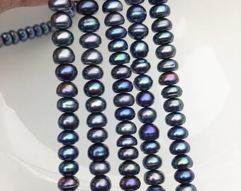 AA+ 7.3-8.3mm Malachite Green button pearl,loose freshwater pearl,SM8-T5