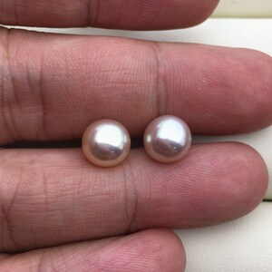 AAA 5-10mm Natural Purple Rainbow Color Pearl earrings,s925 stud pearl earrings,Wedding,bridal,birthday,SE1-030 image 3