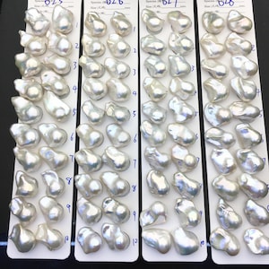 1 pair AAA 15-18x20-27mm White Flame ball Pearl Pairs - large Baroque freshwater pearl pairs,Fire Ball Pearl,FL15-3A-8-32