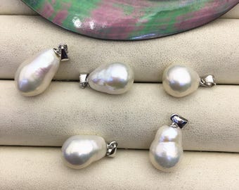Collana Collier IN Perle Coltivate di Acqua Dolce Bianco Marrone