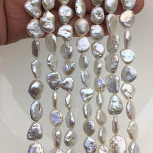 High Luster AA+ 8-11mm white keshi Freshwater Loose Pearl,ZS-200-22