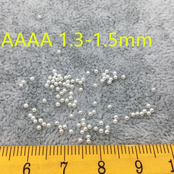 AAAA 1.3-1.5mm white round freshwater seed pearls,no hole,Cultured pearl,diy pearl beads,Happiness,birthday,RP1-4A-2