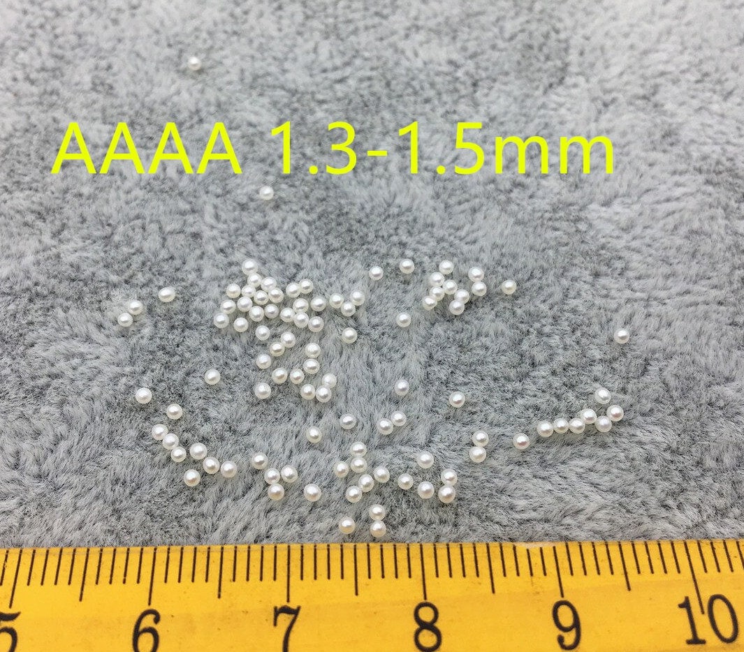 AAAA 1.3-1.5mm white round freshwater seed pearls,no hole,Cultured pearl,diy pearl beads,Happiness,birthday,RP1-4A-2