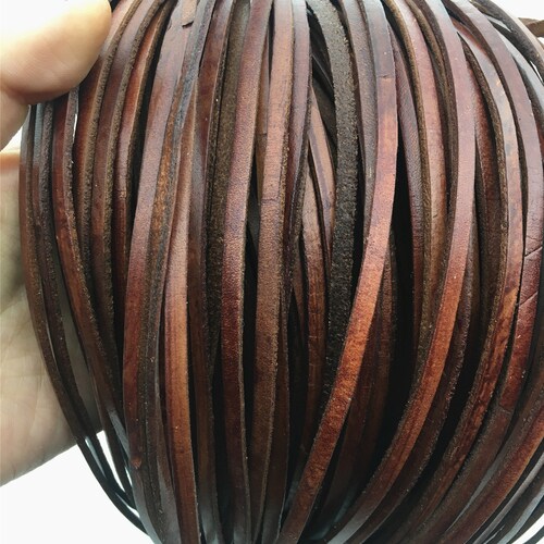 5mmx2mm Flat Crazyhorse Oil Leather Cordsoft Leatherselect Etsy