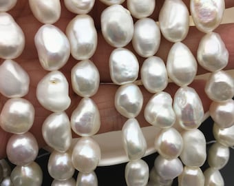 AA+ 10.4-11.4mm white Long nugget freshwater pearls,irregular nugget freshwater pearl strand,cheap price,LM11-3A-9