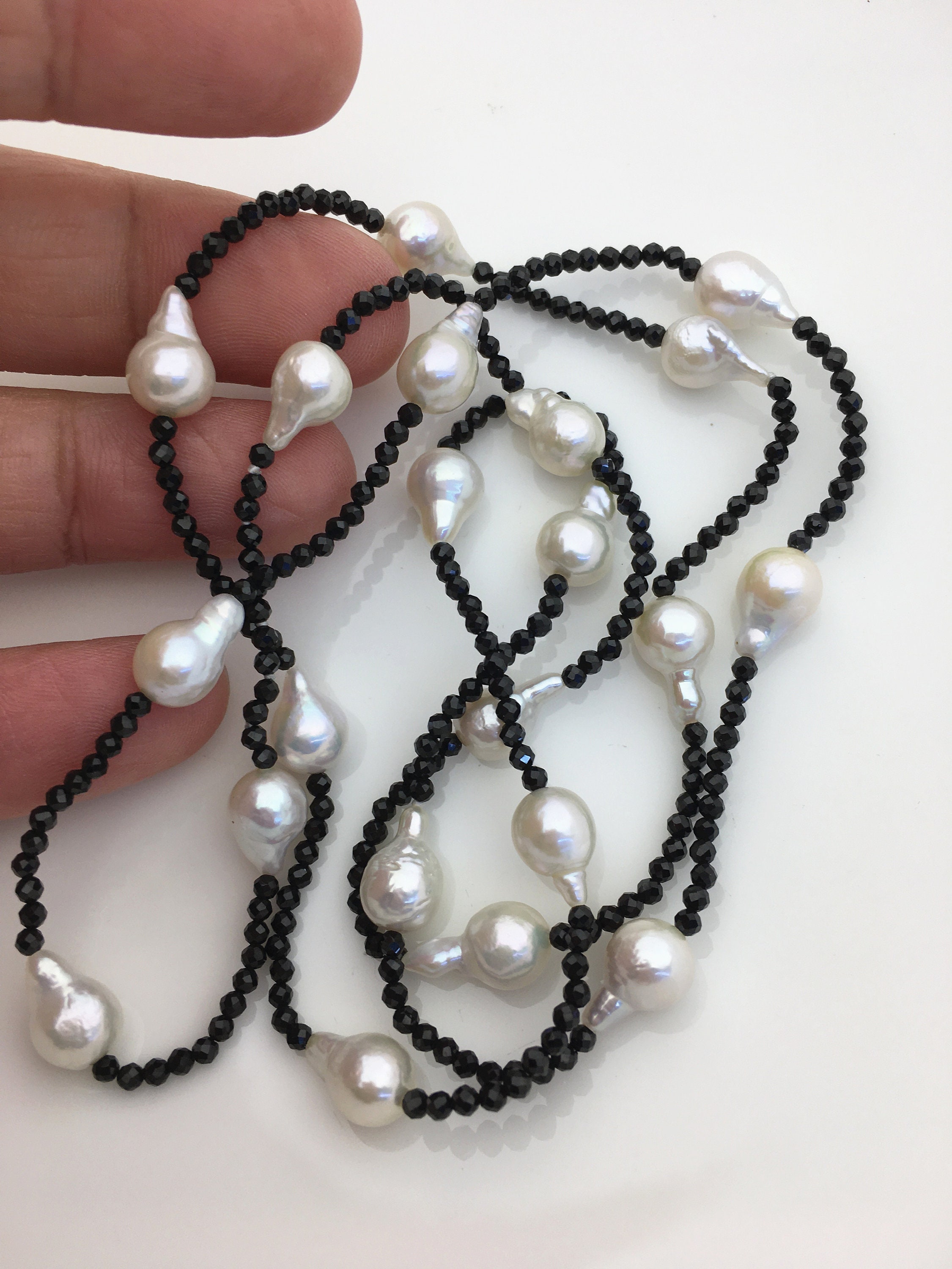 Carolee Black Pearl Necklace - Etsy Canada
