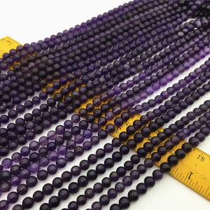 Purple quartz 4mm 7mm 8mm Round Beads 15.5&quot; Full Strand Wholesale Gemstones,G13-OTH-12