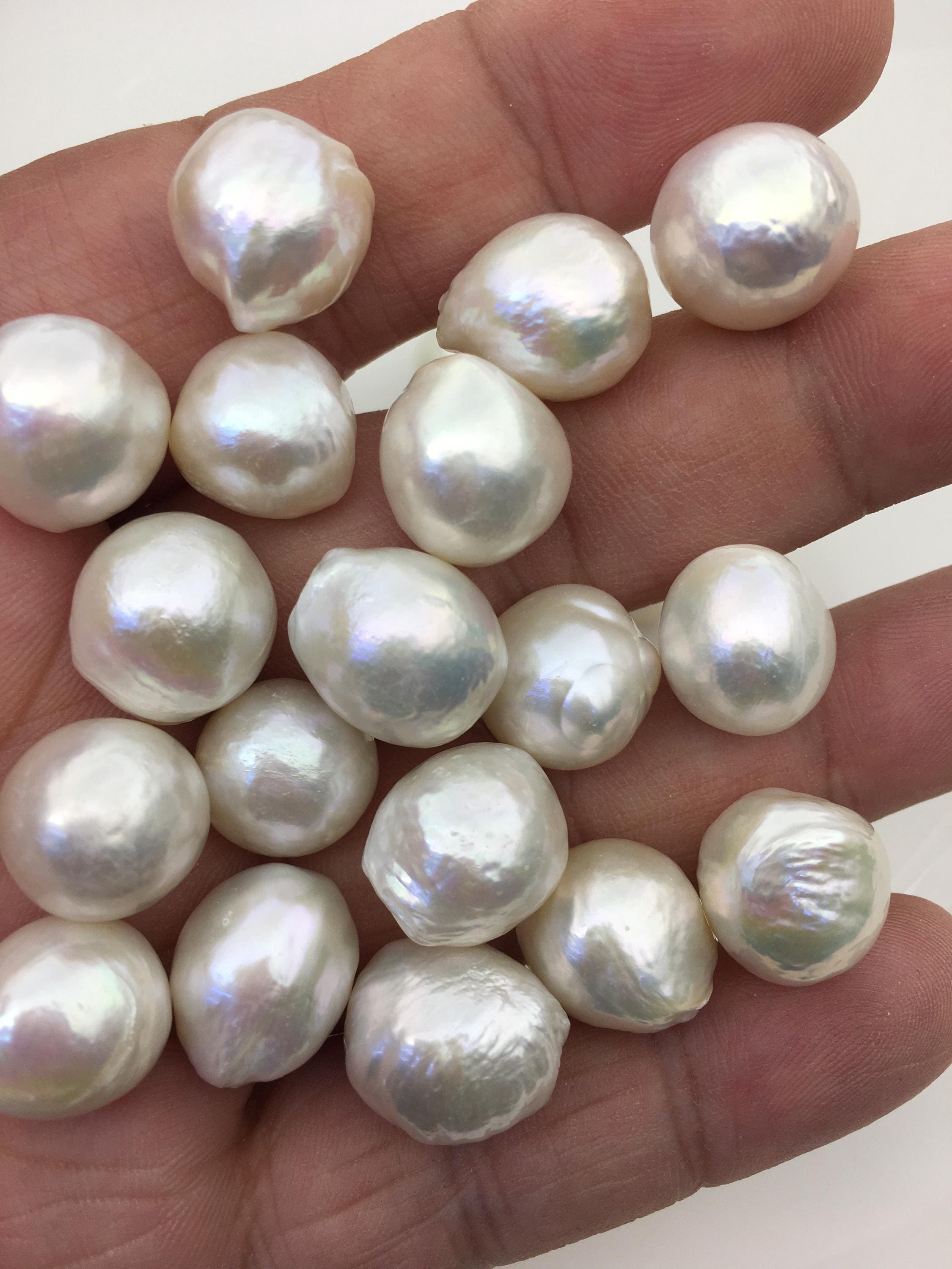 Micro Rose Pearl White など9箱まとめ売り 20pcs AAA/AA+ 13-14mm White Baroque Short Drop Edison Freshwater