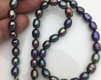 Collana Di Perle Barocche Di Riso Rosa: Acqua Dolce Coltivata, 7-8 Mm - Italia - Foto 10