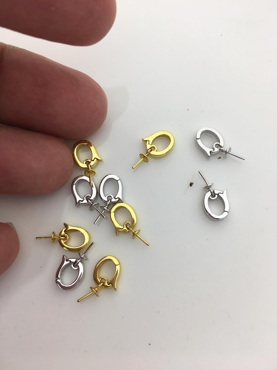 2pcs 6x8mm Silver/Gold S925 sterling sliver pendant hook, for pendant,for DIY,wholesale,ASL-P-006