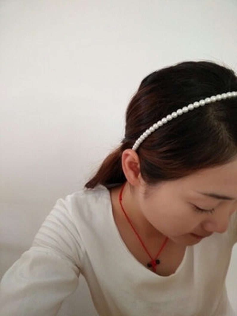 white pearl Hair hoop freshwater pearls,B8-023 Wedding hair tiara Bridal headpiece Pearl headband,Bridal Headband