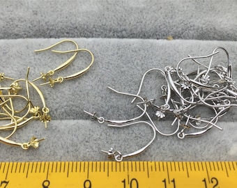 18k white gold dangle hook, 18k yellow gold , for dangle earrings,DIY,wholesale,ASG-ER-003