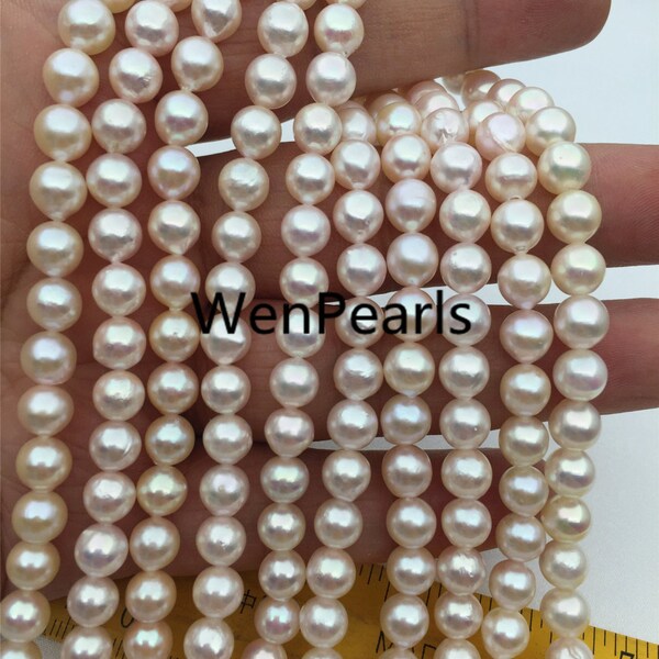 6.5-7mm,near round Ivory akoya pearl,cheap,cultured pearl beads,Salt Water Pearl,loose pearl bead, AK6-2A-3
