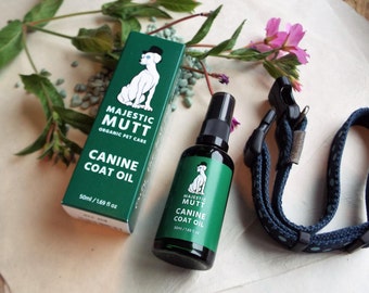 Organic Dog Grooming Coat Oil | UK Made | 100 percent Organic | Vegan | Cruelty Free Pet Care For All Dogs