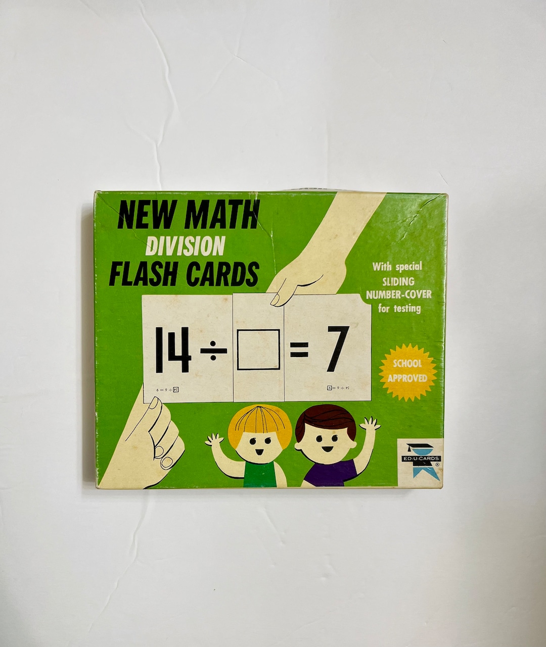 Vintage MATH Flash Cards Division Flash Cards EDUCARDS Etsy