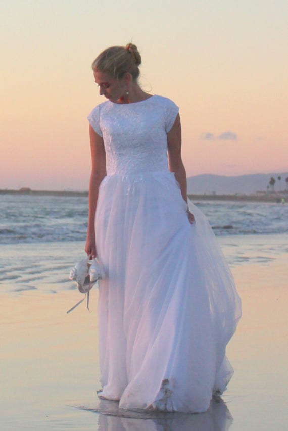 Modest Wedding Dress With Sleeves Custom Made Wedding Dress Etsy