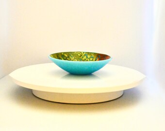 Fused Glass Batik Pattern Bowl